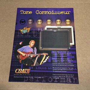 Mark Knopfler of Dire Straits - Crate Amps - 1997 Print Advertisement